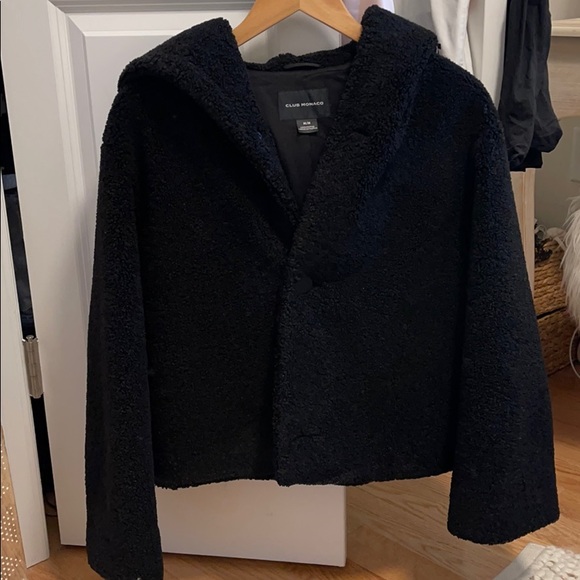 Club Monaco Cropped Teddy Coat 